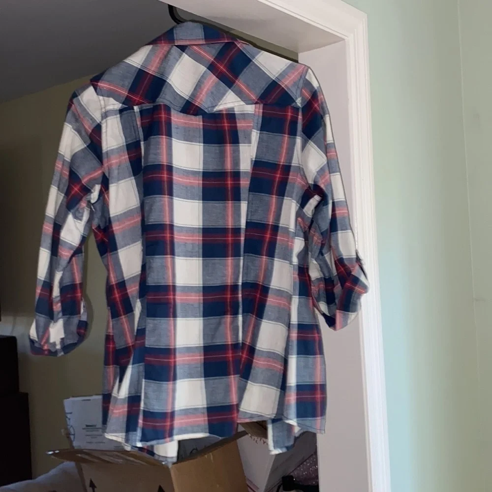 JanSport light weight plaid shirt size large